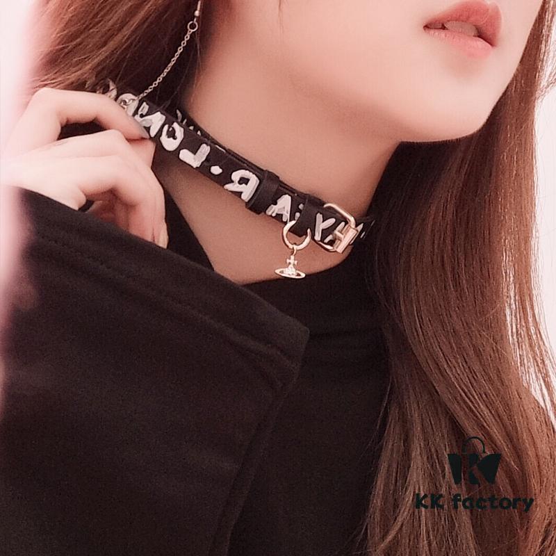 West Queen Leather Cord Necklace, Available in Gold and Silver Colors, In Stock