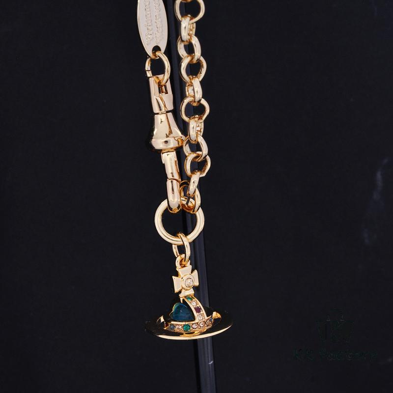 West Queen 3D Saturn Bracelet - Golden Lake Blue Color