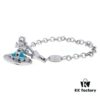 West Grandma 3D Saturn Bracelet - Silver Lake Blue Color