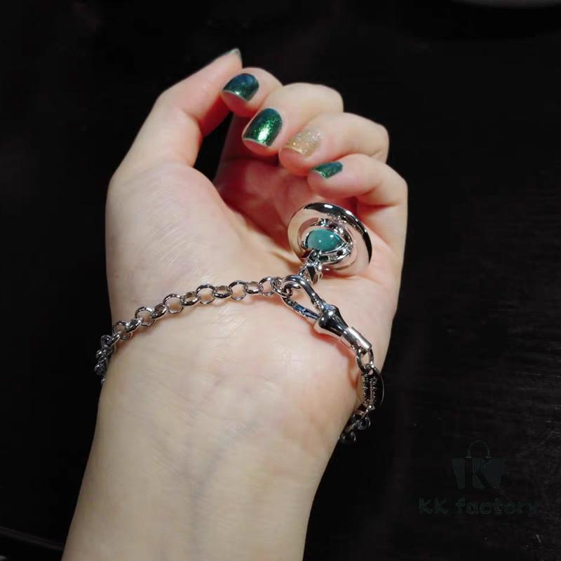 West Grandma 3D Saturn Bracelet - Silver Lake Blue Color