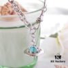 West Grandma 3D Saturn Bracelet - Silver Lake Blue Color