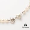 Vivienne Westwood Small Resin Heart Pearl Necklace - Silver
