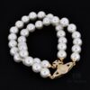 Vivienne Westwood Magnetic Pearl Bracelet - Small Double Layer - Gold