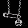Vivienne Westwood Pin Round Pendant - Small Chain Necklace - Silver