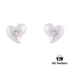 Vivienne Westwood Small Resin Heart Pearl Stud Earrings - Silver