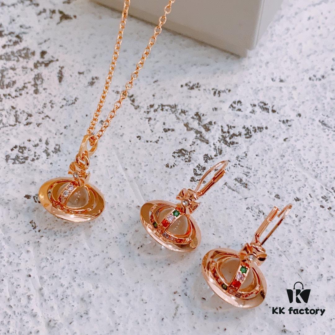 Vivienne Westwood Saturn Earrings Necklace