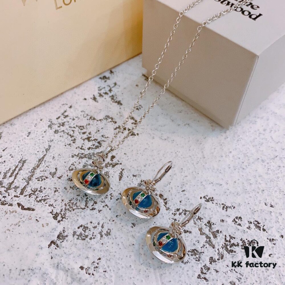 Vivienne Westwood Saturn Earrings Necklace