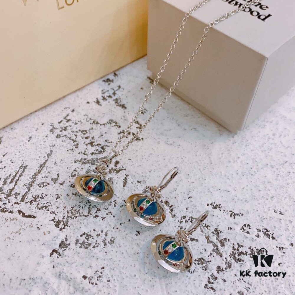 Vivienne Westwood Saturn Earrings Necklace