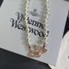 West Queen Rose Gold Saturn Pearl Necklace