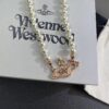 West Queen Rose Gold Saturn Pearl Necklace