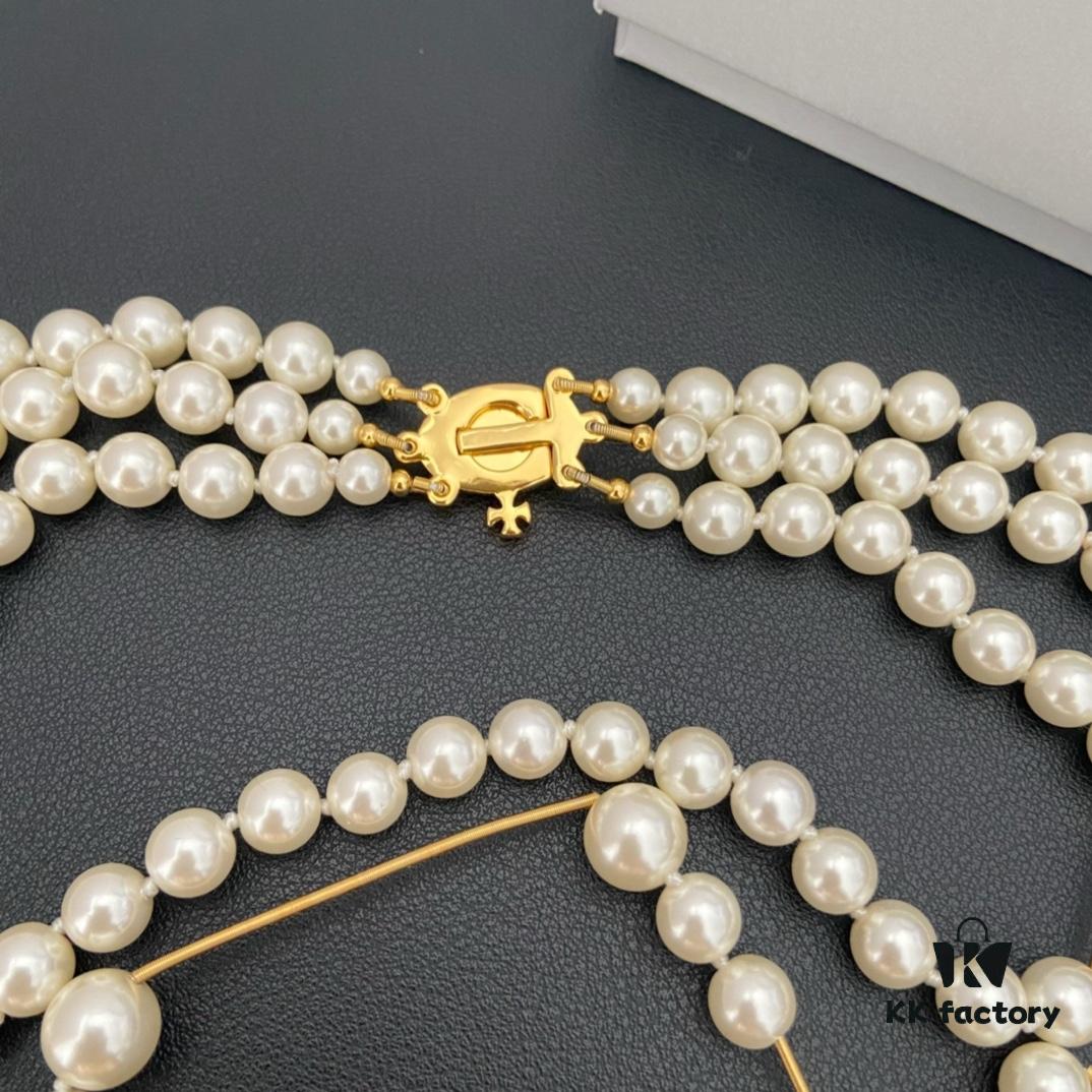 West Grandma Irregular 3D Saturn Necklace