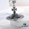 West Queen Large Antique Silver 3D Carved - Granite