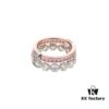 Westminster Double Layer Large Diamond Saturn Ring - Rose Gold