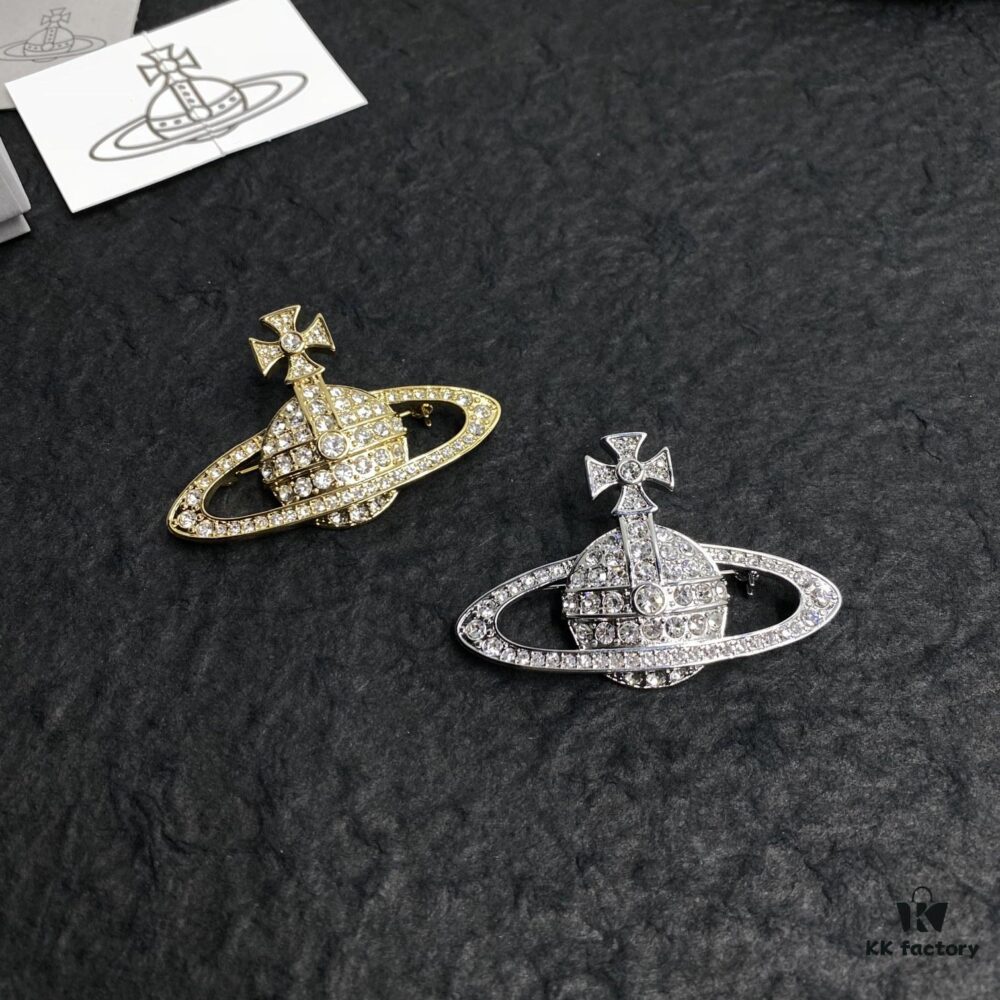 Saturn Brooch in 2 Colors