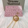 Vivienne Westwood Pink 3D Planet Sparkling Rhinestone Necklace