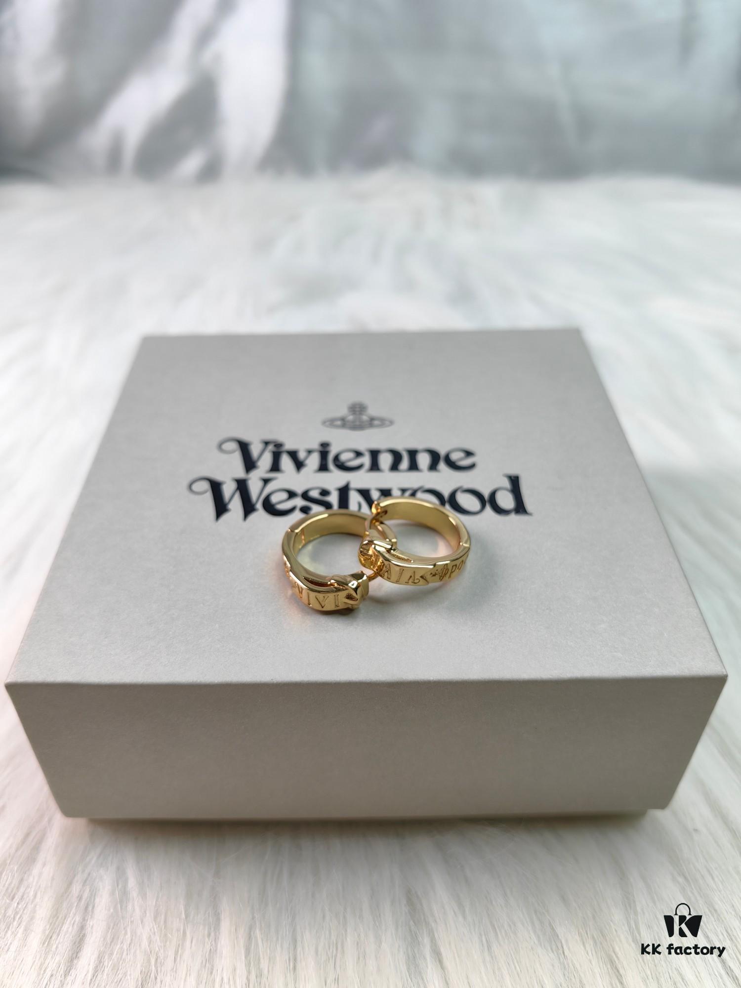 West Queen Leather Belt Ear Studs