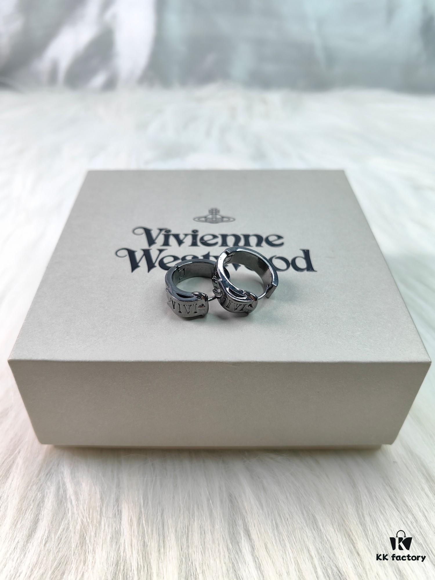 West Queen Leather Belt Ear Studs