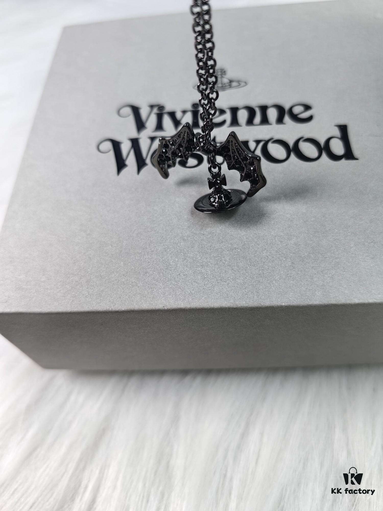 Westminster Black Bat Saturn Necklace