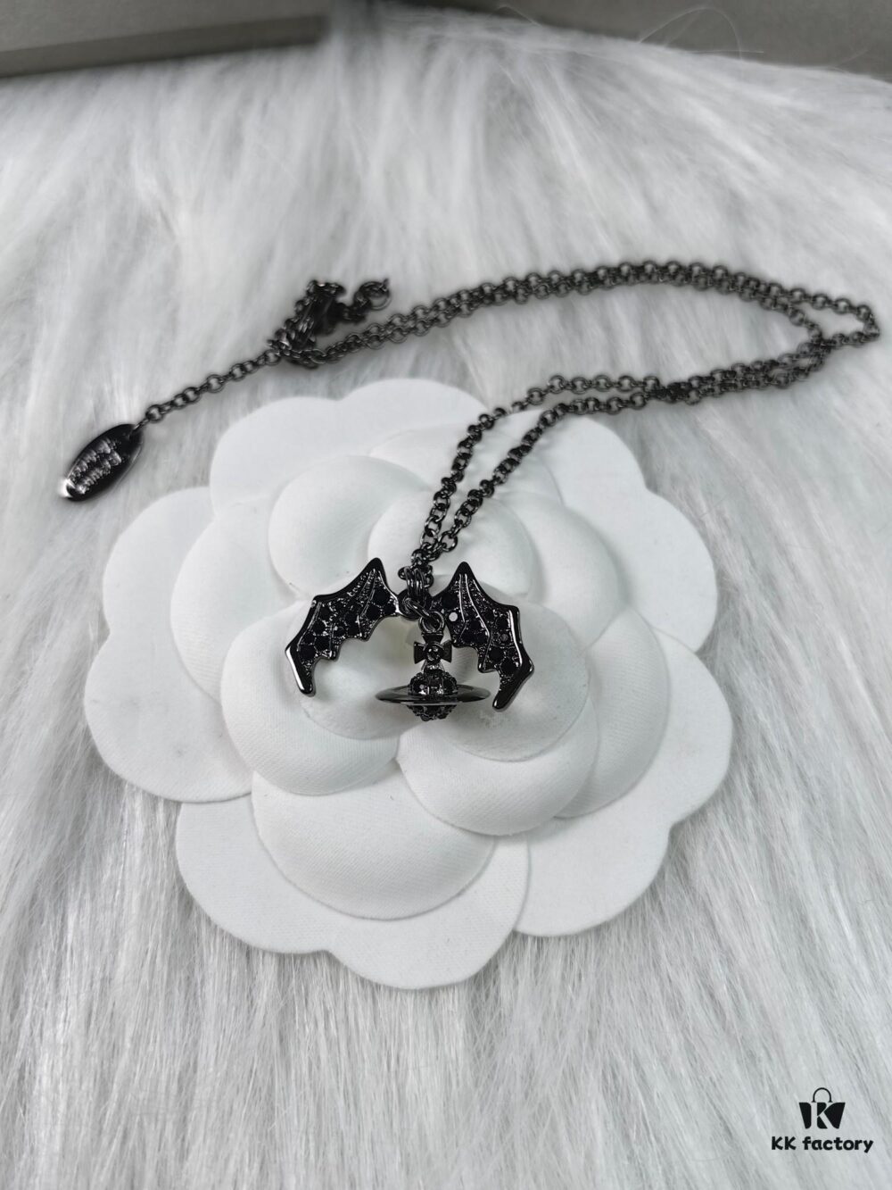 Westminster Black Bat Saturn Necklace