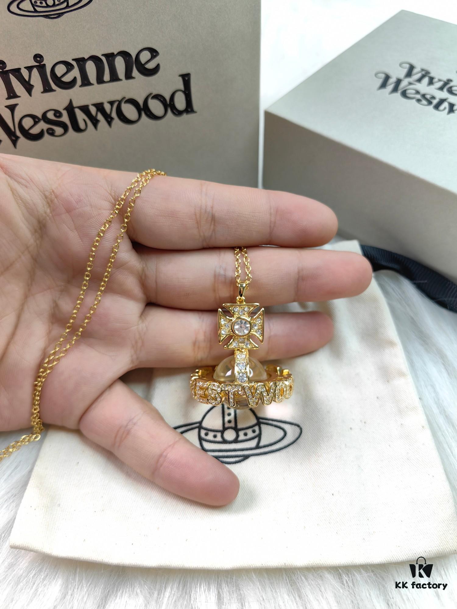 Westminster Full Diamond Crystal Ball Large White Gold and Yellow Gold Color