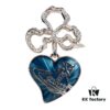 West Queen Rose Heart Brooch