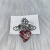 West Queen Rose Heart Brooch