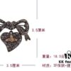 Vivienne Westwood Titanium Black Heart Bow Brooch