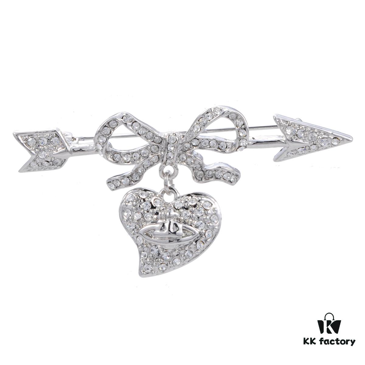 West Queen 'Arrow Piercing Heart' Brooch