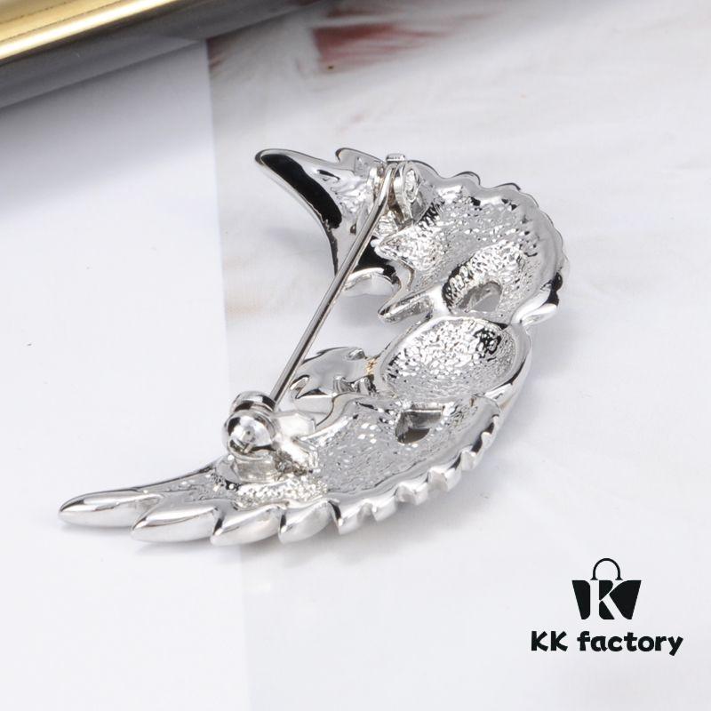 Vivienne Westwood Yellow and Blue Enamel Wing Brooch