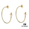 West Imperial Large 3D Saturn Hoop Earrings 4CM Gold