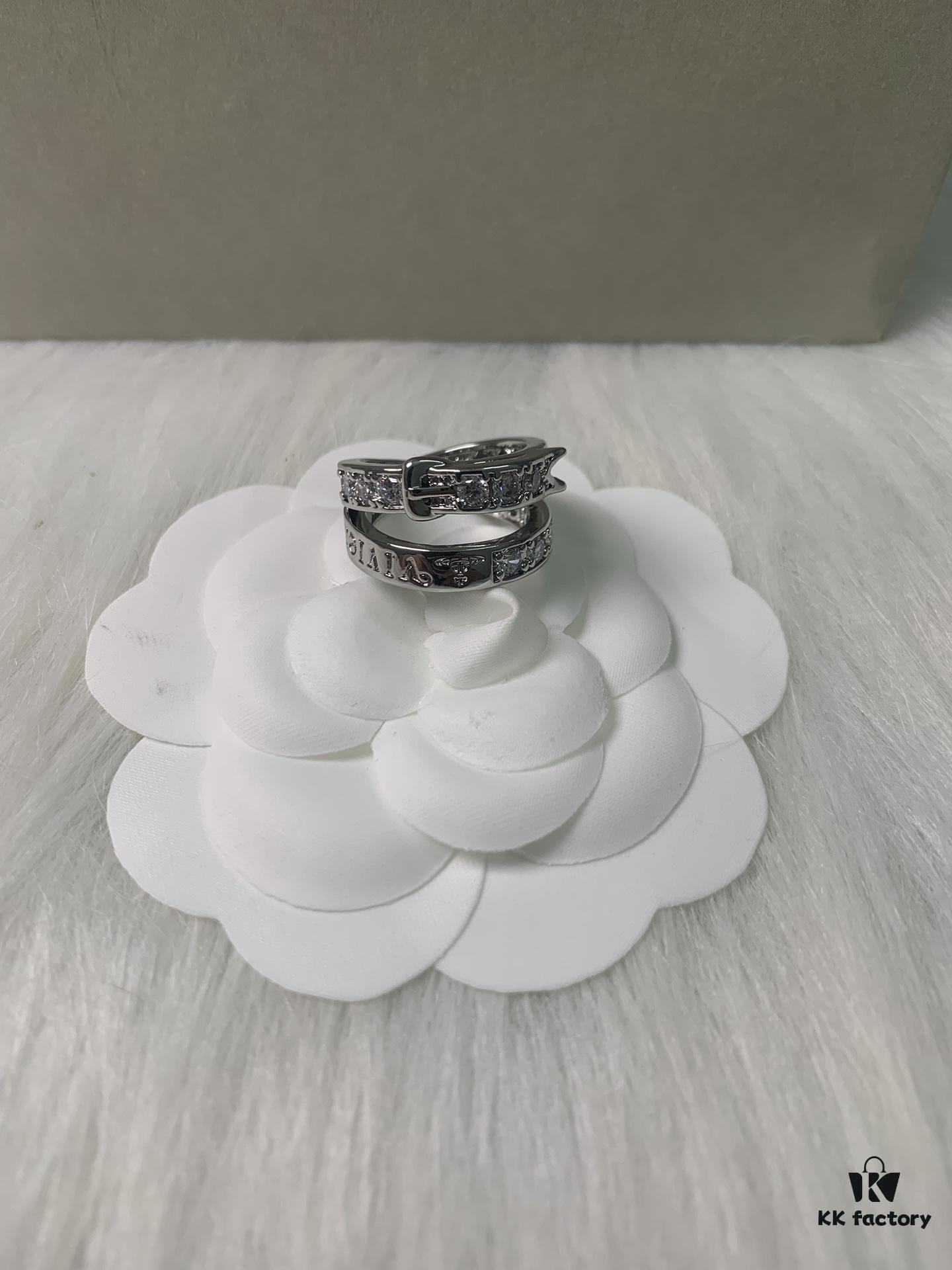 Westminster Belt Head Ring, Available in Black Gold, Yellow Gold, Rose Gold, and White Gold