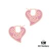 Vivienne Westwood Logo Gear Enamel Earrings - Rose Gold Pink