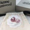 Vivienne Westwood Logo Gear Enamel Earrings - Rose Gold Pink