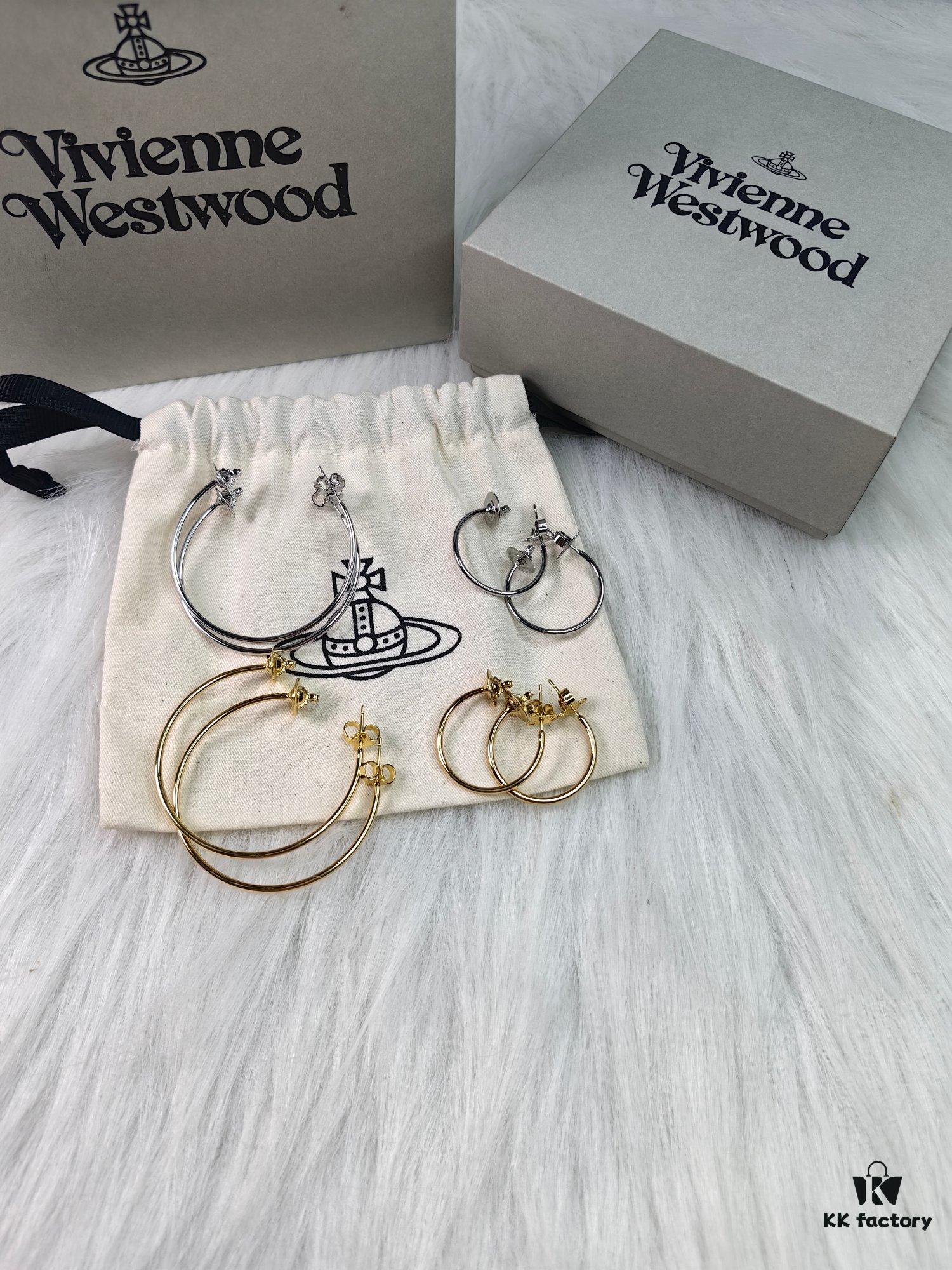 West Queen Minimalist Large Hoop Earrings