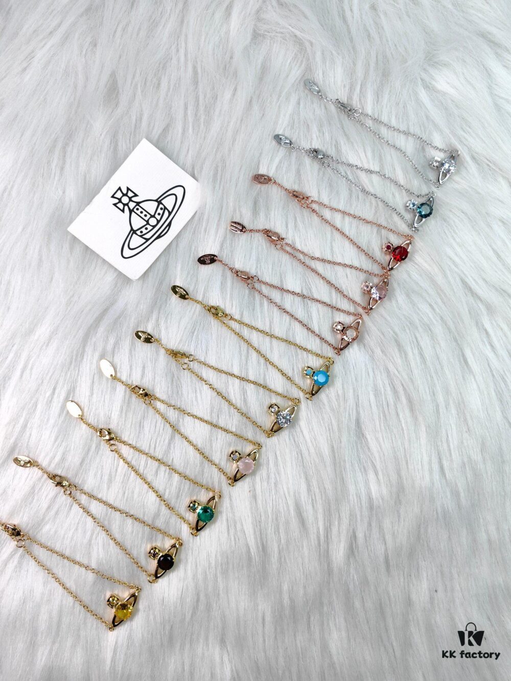 Vivienne Westwood Single Diamond Bracelet Colorful Series