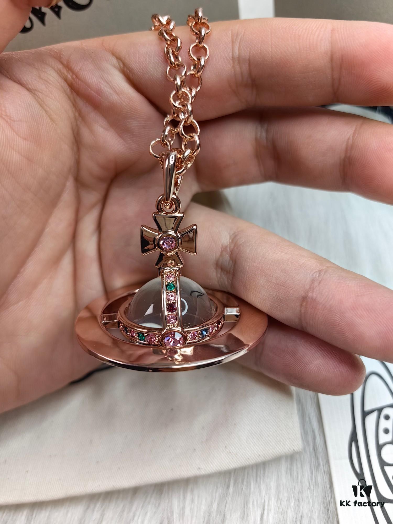 Vivienne Westwood Large 3D Saturn Necklace with 20mm Pearl