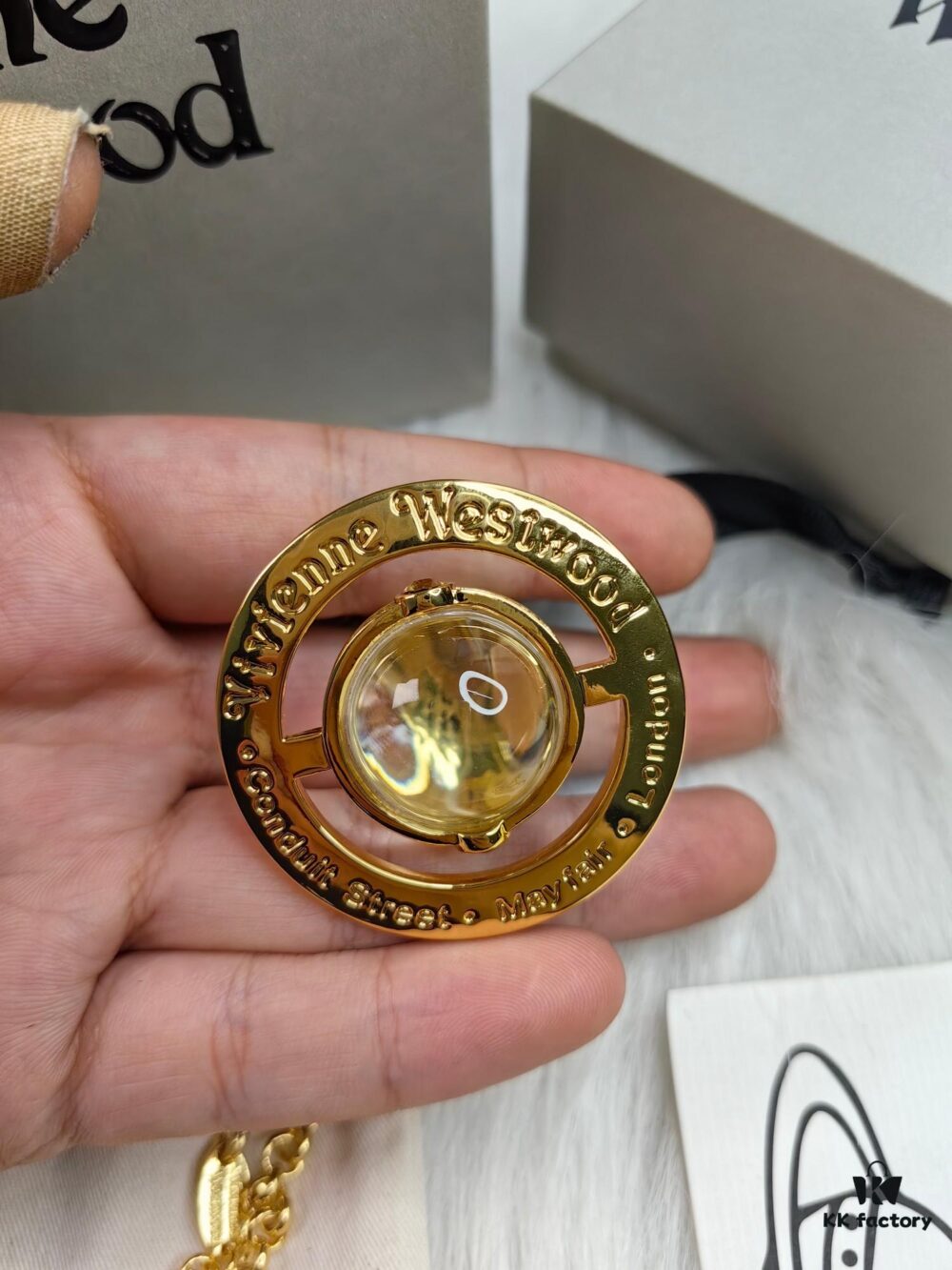 Westminster Large 3D Saturn Necklace with 20mm Bead