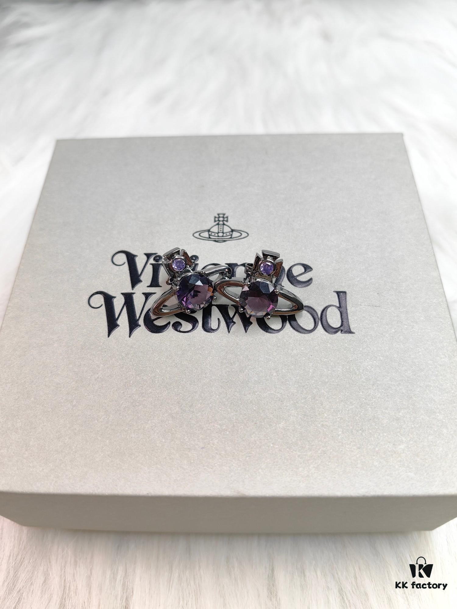 Vivienne Westwood Single Diamond Colored Earrings Series