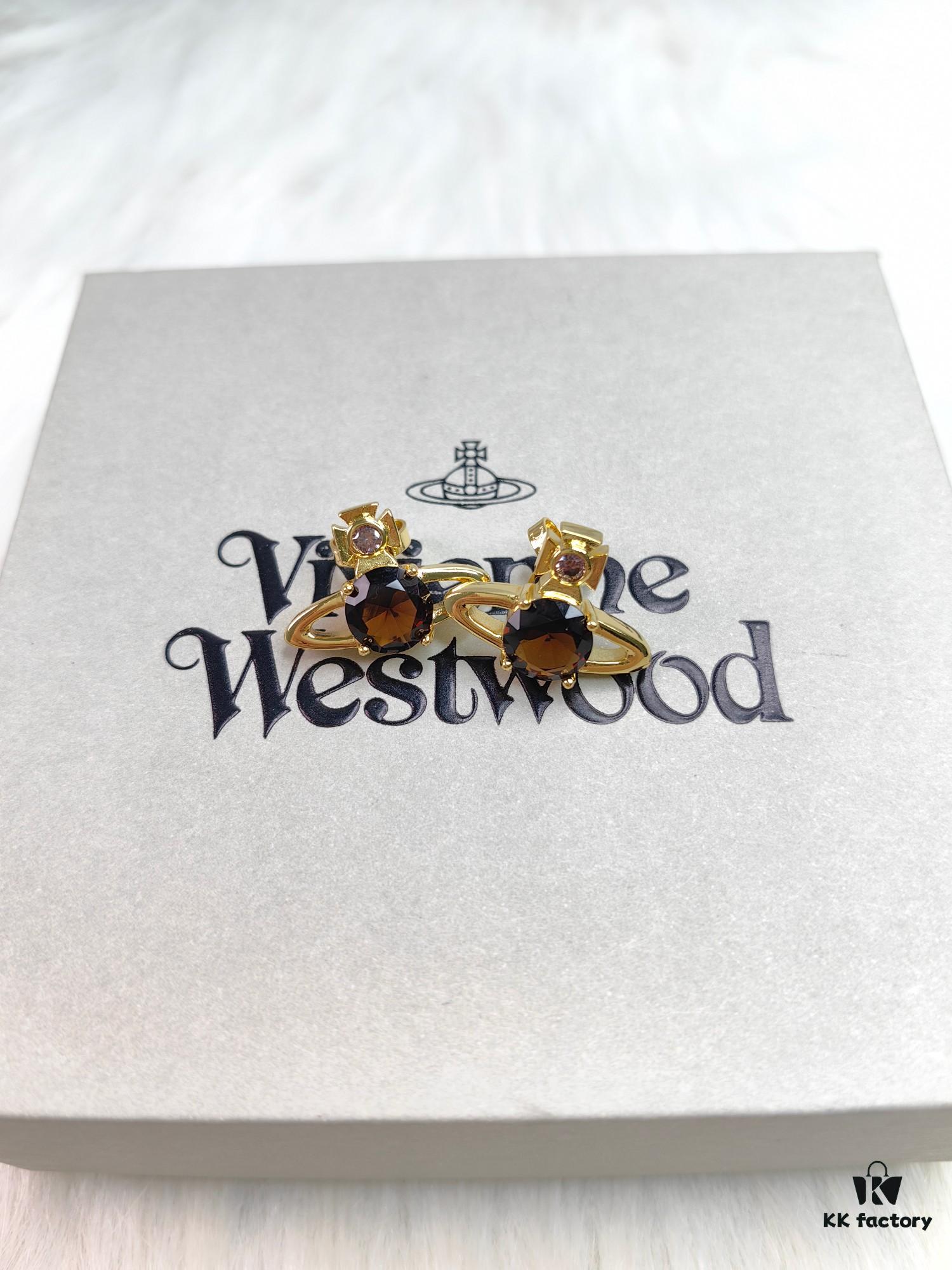 Vivienne Westwood Single Diamond Colored Earrings Series