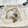 Vivienne Westwood Pig Bracelet in Gold and White Gold Color, In Stock