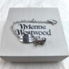 Vivienne Westwood Pig Bracelet in Gold and White Gold Color, In Stock