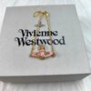 Vivienne Westwood Gold Plated Pink Star Necklace, Bracelet, and Stud Earrings Set