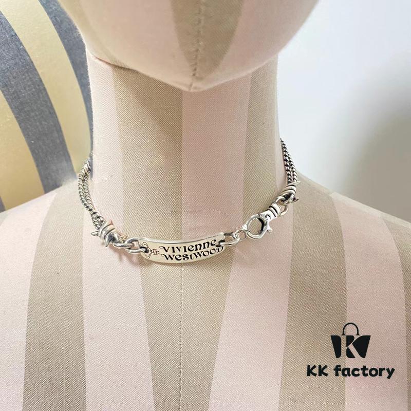 Vivienne Westwood Distinctive Letter Pendant Necklace - Short Style