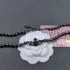 Vivienne Westwood Black Gun Color Saturn Pearl Necklace