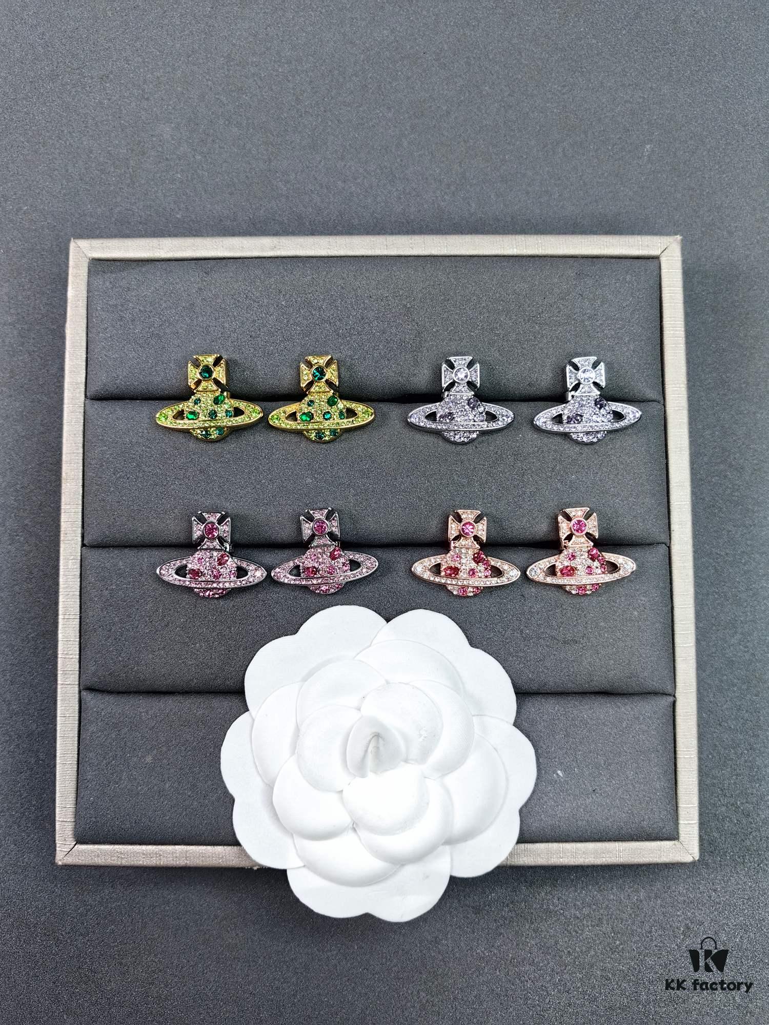 West Dame Small and Large Oval Clip-On Stud Earrings