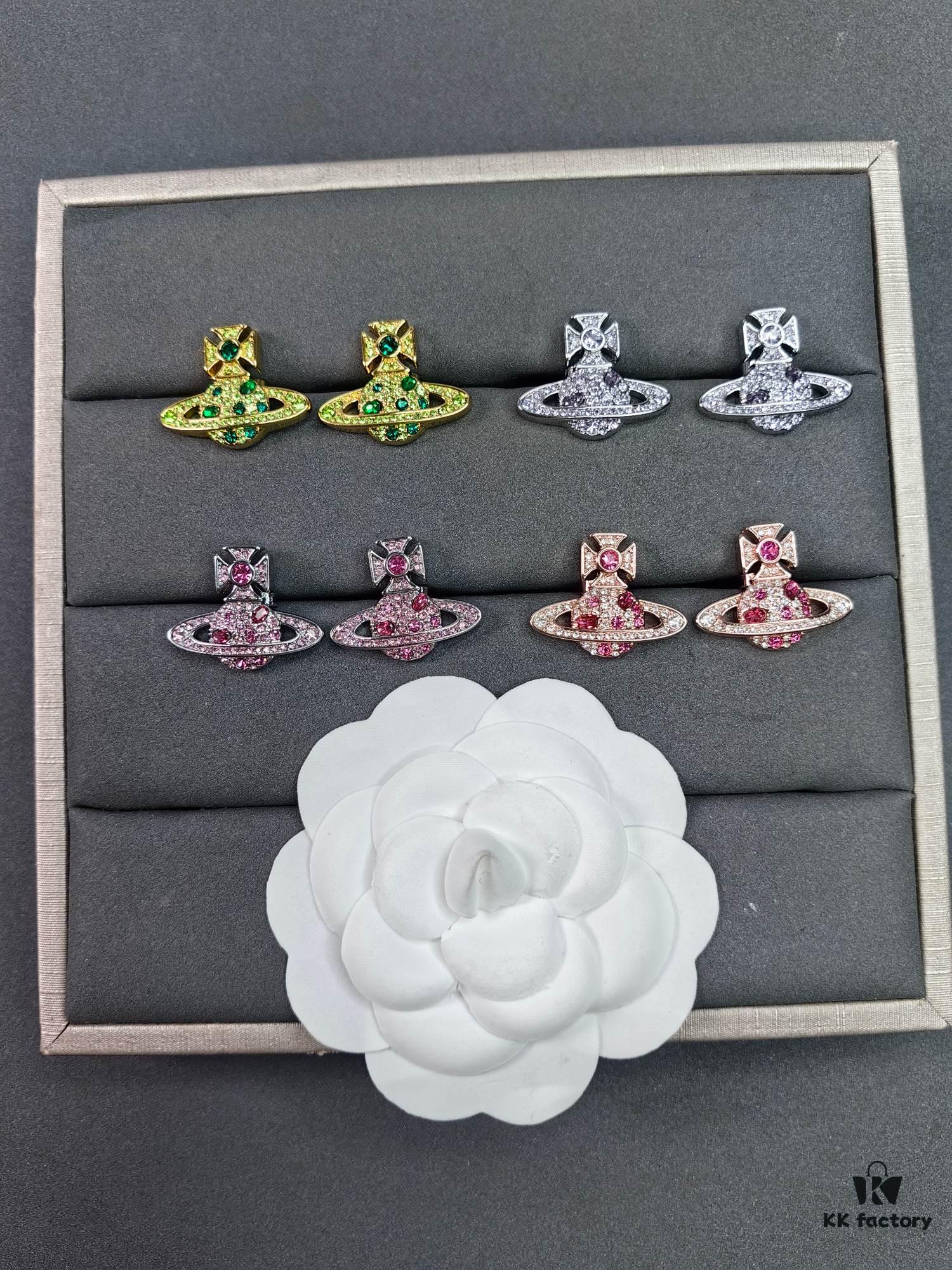 West Dame Small and Large Oval Clip-On Stud Earrings