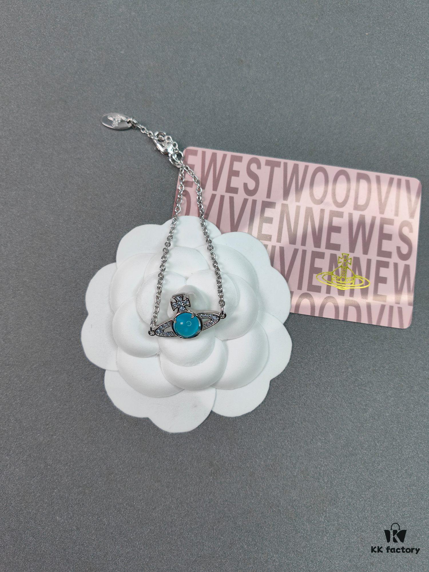 West Dame Rotating Bead Blue and White Gold Set