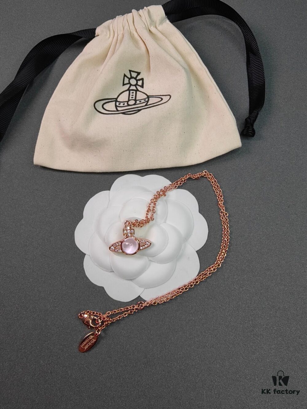 Vivienne Westwood Pearl Pink Gold Set, Necklace Bracelet Ring