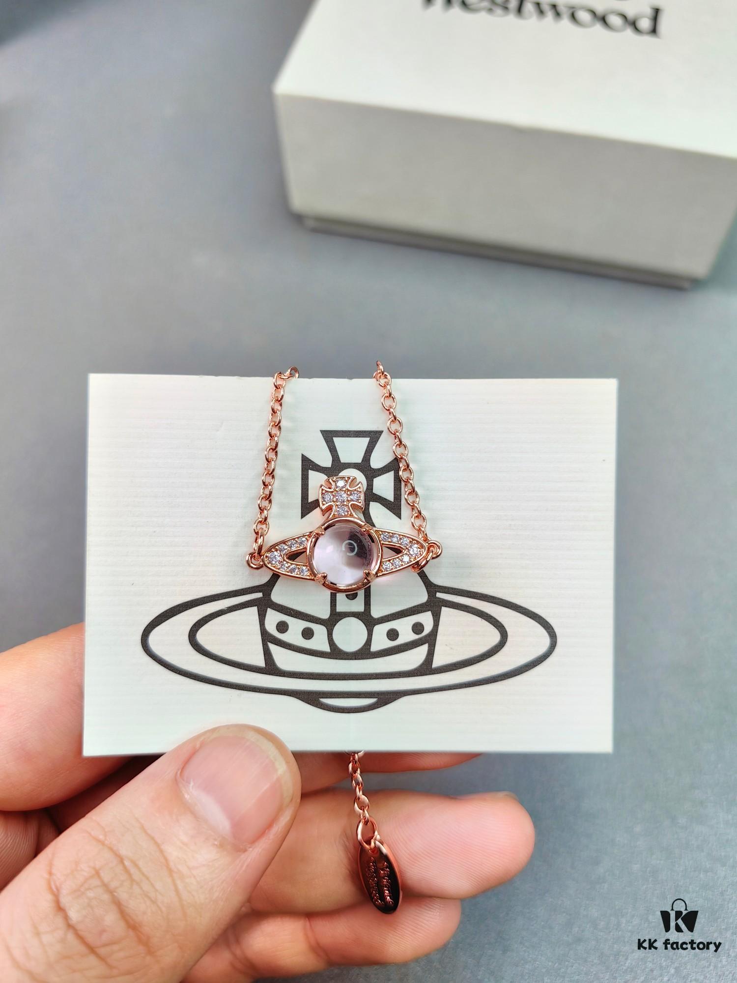 Vivienne Westwood Pearl Pink Gold Set, Necklace Bracelet Ring