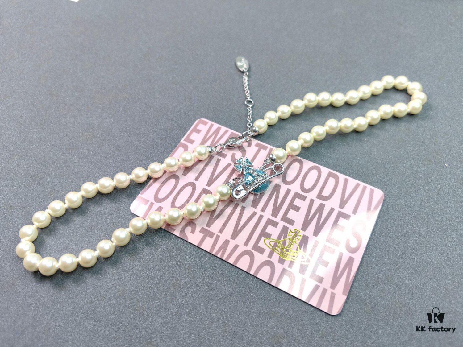 Vivienne Westwood Blue Enamel Saturn Brooch Set